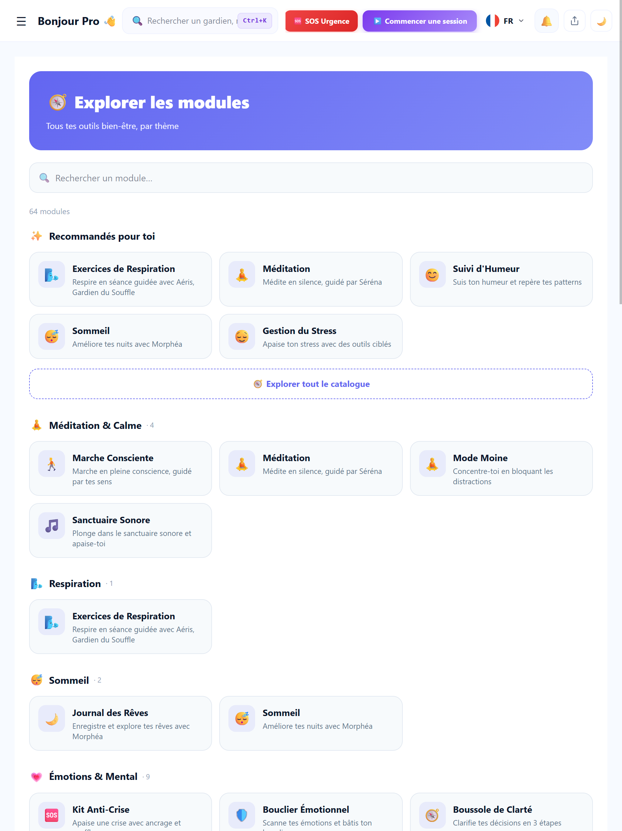 Modules Armonitia sur tablette